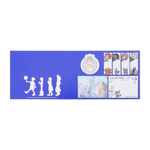Photo3: Pokemon Center 2024 POKEMON TRAINERS Blueberry Academy Sticky note (3)