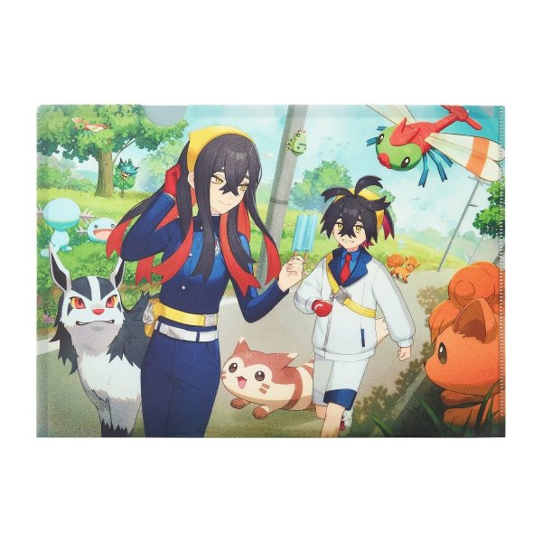 Photo1: Pokemon Center 2024 POKEMON TRAINERS KIMITAKA NO SATO A4 Size Clear File Folder (1)