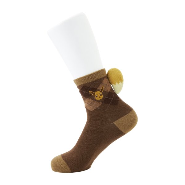 Photo2: Pokemon Center 2024 Socks with Tails for Women 23 - 25 cm 1 Pair Eevee (2)