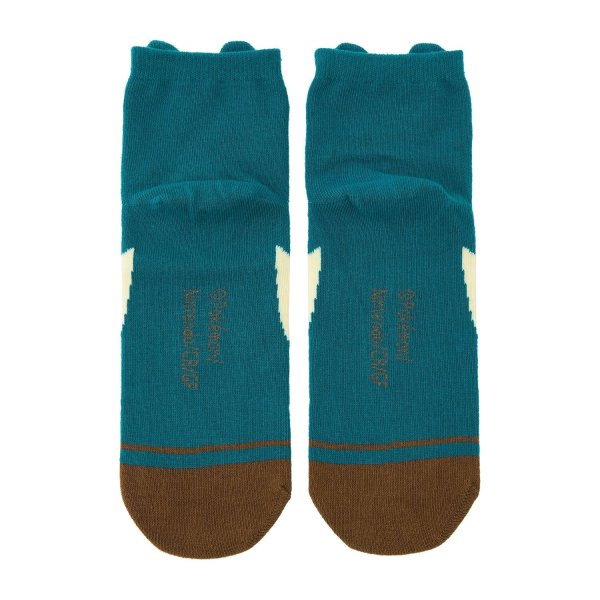 Photo2: Pokemon Center 2024 Socks with Ears for Women 23 - 25 cm 1 Pair Middle Snorlax (2)