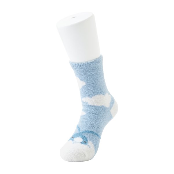 Photo3: Pokemon Center 2024 Socks for Women 23 - 25 cm 1 Pair Fluffy MOKOMOKO Swablu (3)