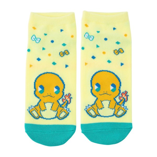 Photo1: Pokemon Center 2024 Socks for Women 23 - 25 cm 1 Pair Short SAIKO SODA Refresh Charmander (1)