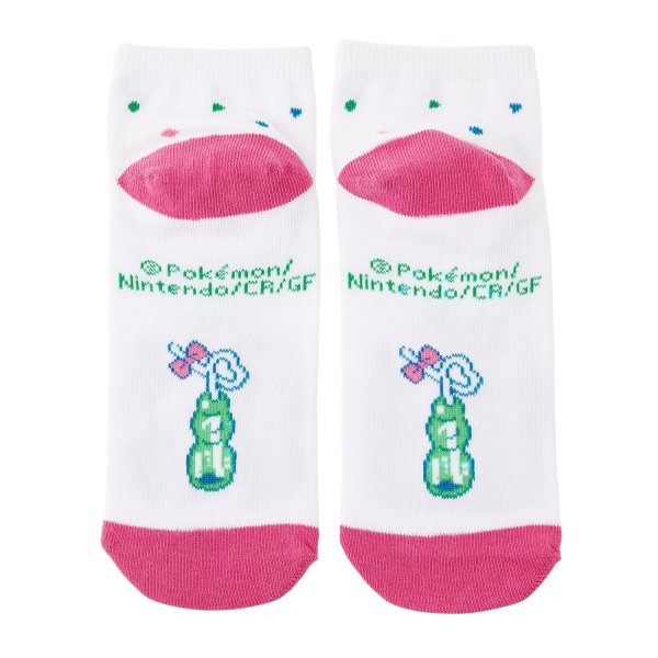 Photo2: Pokemon Center 2024 Socks for Women 23 - 25 cm 1 Pair Short SAIKO SODA Refresh Bulbasaur (2)