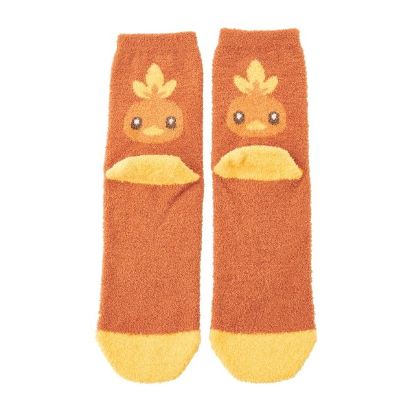 Photo2: Pokemon Center 2024 Socks for Women 23 - 25 cm 1 Pair Fluffy MOKOMOKO Torchic (2)
