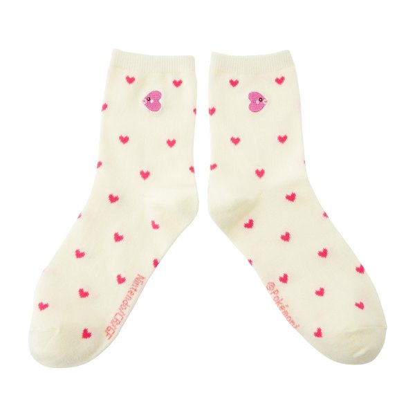 Photo1: Pokemon Center 2024 Socks for Women 23 - 25 cm 1 Pair Middle Luvdisc (1)