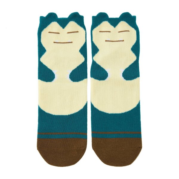 Photo1: Pokemon Center 2024 Socks with Ears for Women 23 - 25 cm 1 Pair Middle Snorlax (1)