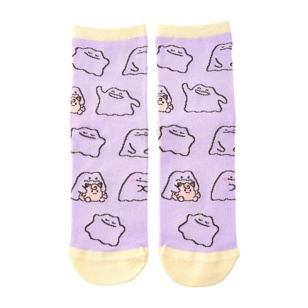 Photo1: Pokemon Center 2026 Socks for Women 23 - 25 cm 1 Pair Middle Facial Expressions Ditto (1)