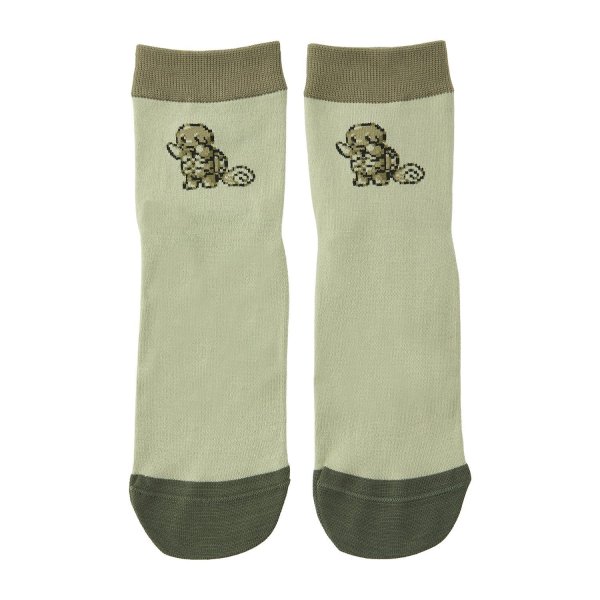 Photo1: Pokemon Center 2026 Socks for Women 23 - 25 cm 1 Pair Middle Game Dot Squirtle (1)