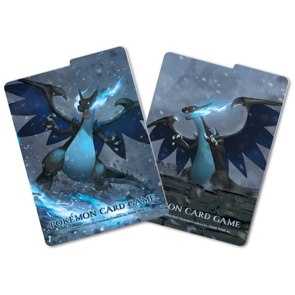 Photo3: Pokemon Center Original Card Game Flip deck case Mega Charizard X Old castle (3)