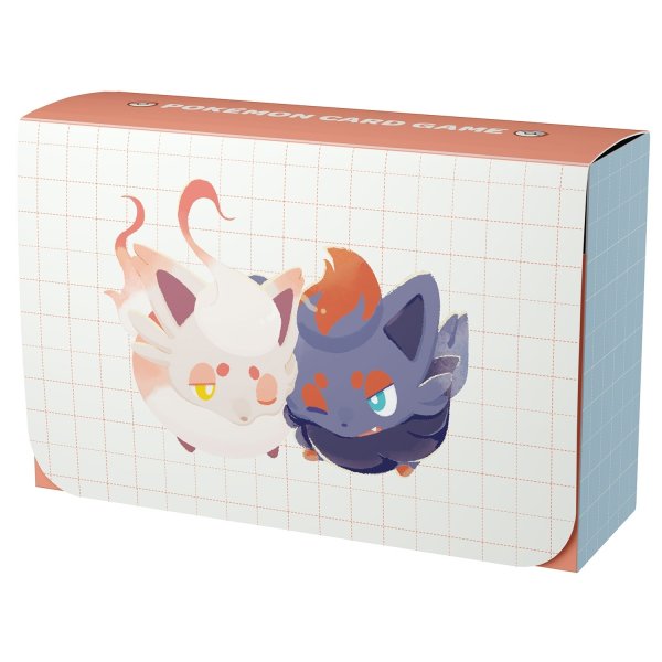Photo1: Pokemon Center Original Card Game Double Flip deck case Similar Companions Zorua (1)