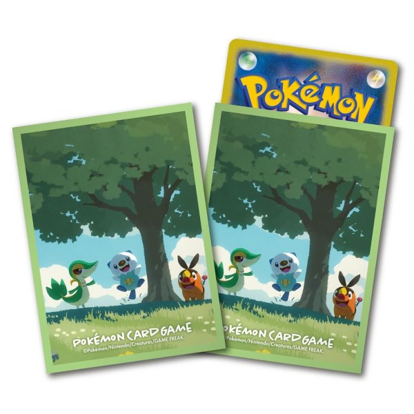 Photo1: Pokemon Center Original Card Game Sleeve Tepig Oshawott Snivy 64 sleeves (1)