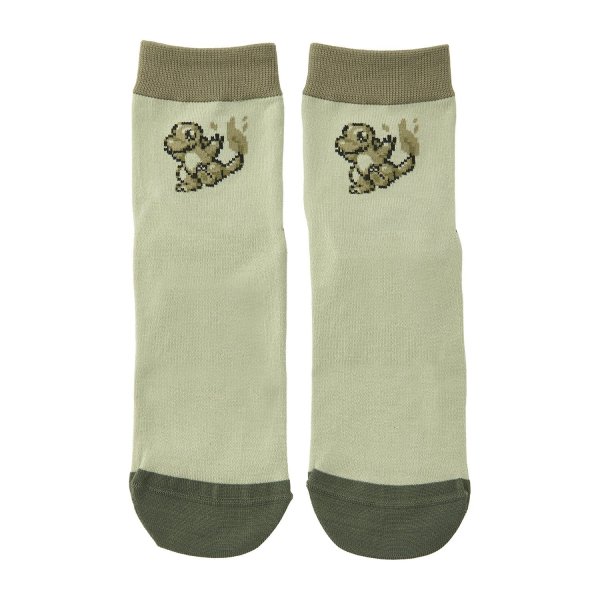 Photo1: Pokemon Center 2026 Socks for Women 23 - 25 cm 1 Pair Middle Game Dot Charmander (1)