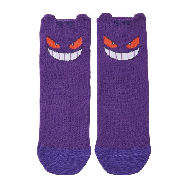 Photo1: Pokemon Center 2026 Socks with Ears for Women 23 - 25 cm 1 Pair Middle Gengar (1)