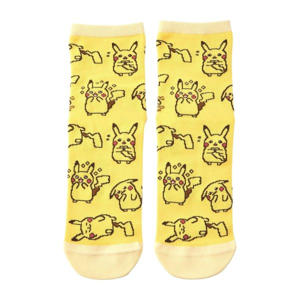 Photo1: Pokemon Center 2026 Socks for Women 23 - 25 cm 1 Pair Middle Facial Expressions Pikachu (1)