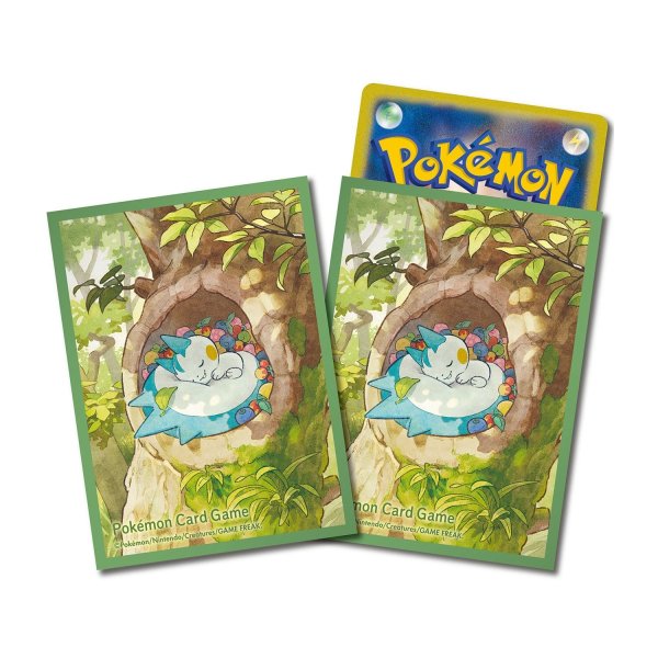 Photo1: Pokemon Center Original Card Game Sleeve Pachirisu 64 sleeves (1)