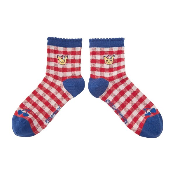 Photo1: Pokemon Center 2026 Socks for Women 23 - 25 cm 1 Pair Middle PIKACHU DINER (1)