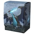 Photo1: Pokemon Center Original Card Game Flip deck case Mega Charizard X Old castle (1)