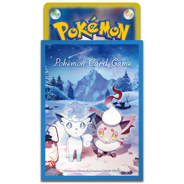 Photo2: Pokemon Center Original Card Game Sleeve Snowy Gathering Blue Premium Gloss 64 sleeves (2)