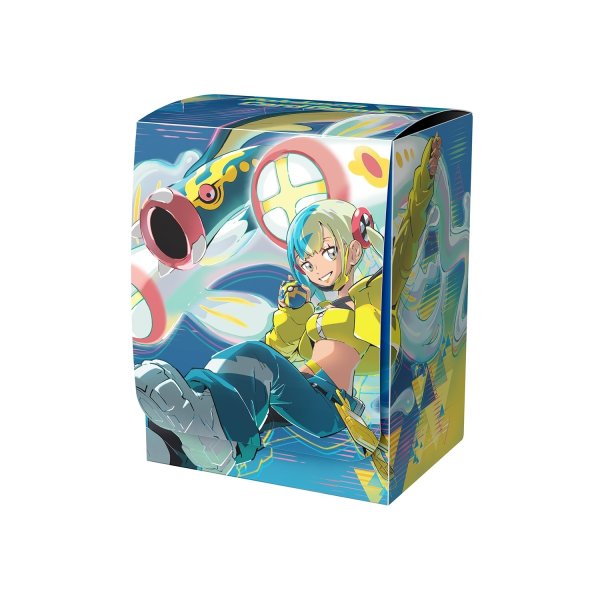 Photo1: Pokemon Center Original Card Game Flip deck case Canari Mega Eelektross (1)