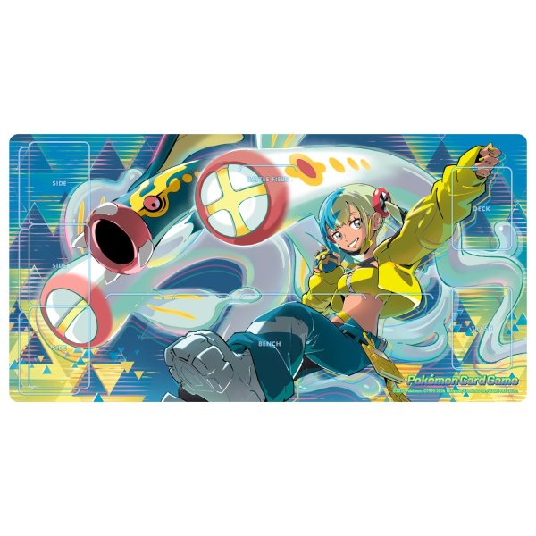 Photo1: Pokemon Center Original Card Game Rubber play mat Canari Mega Eelektross (1)