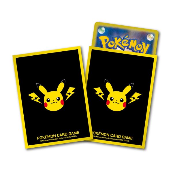 Photo1: Pokemon Center Original Card Game Sleeve Pikachu and Thunder 64 sleeves (1)