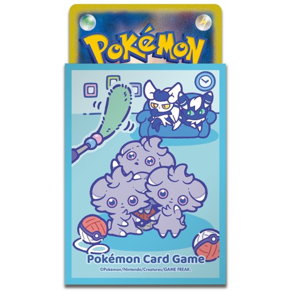 Photo2: Pokemon Center Original Card Game Sleeve Espurr Meowstic Blue 64 sleeves (2)