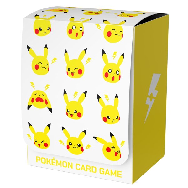 Photo1: Pokemon Center Original Card Game Flip deck case Pikachu and Thunder (1)