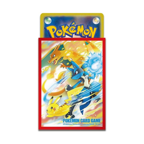 Photo2: Pokemon Center Original Card Game Sleeve Battle start! Red 64 sleeves (2)