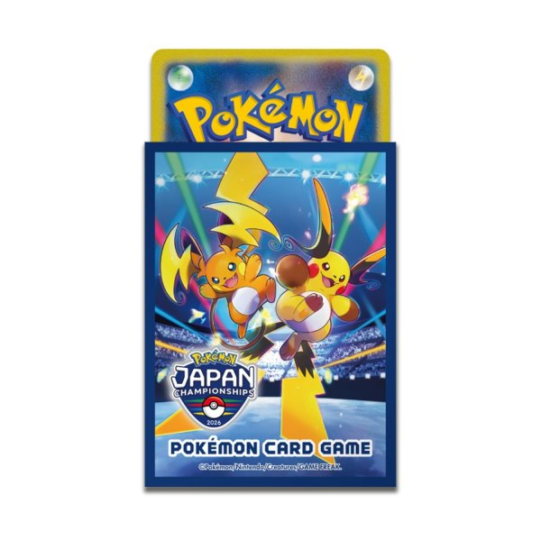 Photo2: Pokemon Center Original Card Game Sleeve PJCS2026 Raichu Premium Gloss 64 sleeves (2)