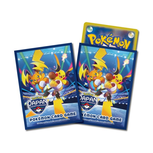 Photo1: Pokemon Center Original Card Game Sleeve PJCS2026 Raichu Premium Gloss 64 sleeves (1)