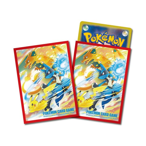 Photo1: Pokemon Center Original Card Game Sleeve Battle start! Red 64 sleeves (1)