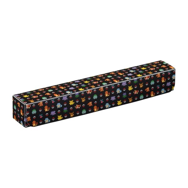 Photo1: Pokemon Center Original Card Game Play Mat Case for Half size BL Pokemon black (1)