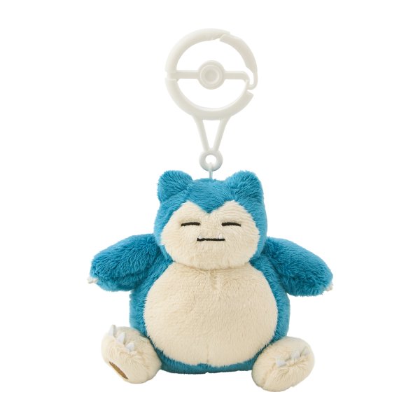 Photo1: Pokemon Center 2026 Plush Mascot with Carabiner Key chain Snorlax (1)