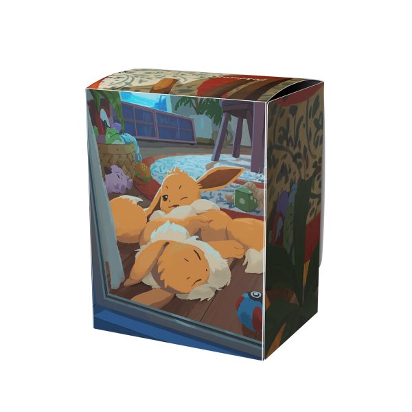 Photo2: Pokemon Center Original Card Game Flip deck case Eevee Good Night (2)
