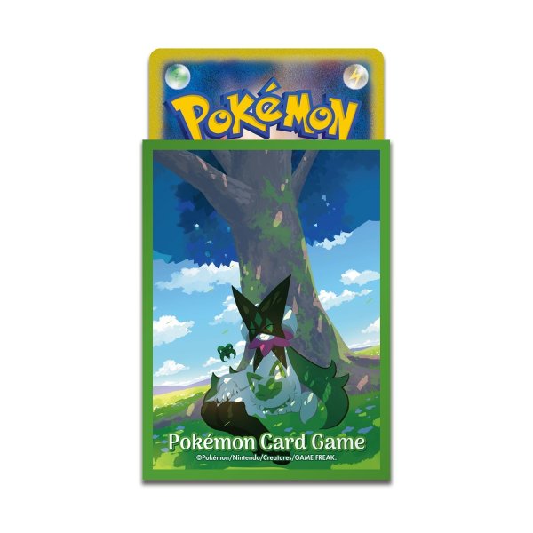 Photo2: Pokemon Center Original Card Game Sleeve Sprigatito Meowscarada Good Night 64 sleeves (2)