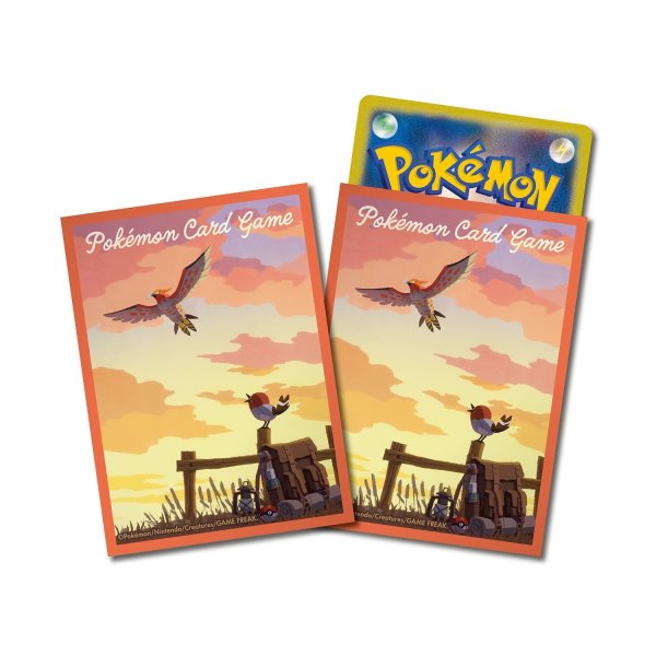 Photo1: Pokemon Center Original Card Game Sleeve Fletchling & Talonflame 64 sleeves (1)