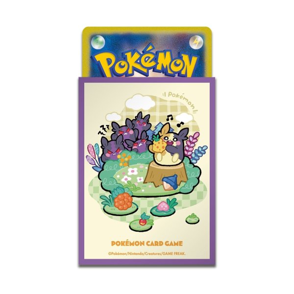Photo2: Pokemon Center Original Card Game Sleeve Morpeko Purple 64 sleeves (2)