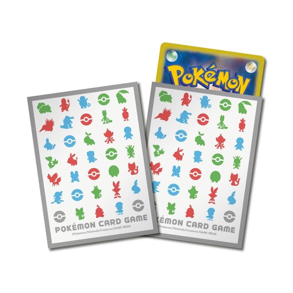 Photo1: Pokemon Center Original Card Game Sleeve The Three Starter Pokémon 64 sleeves (1)