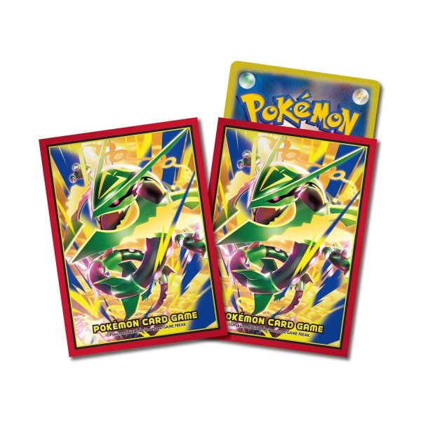Photo1: Pokemon Center Original Card Game Sleeve Mega Rayquaza Premium Gloss 64 sleeves (1)