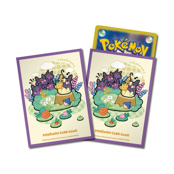 Photo1: Pokemon Center Original Card Game Sleeve Morpeko Purple 64 sleeves (1)