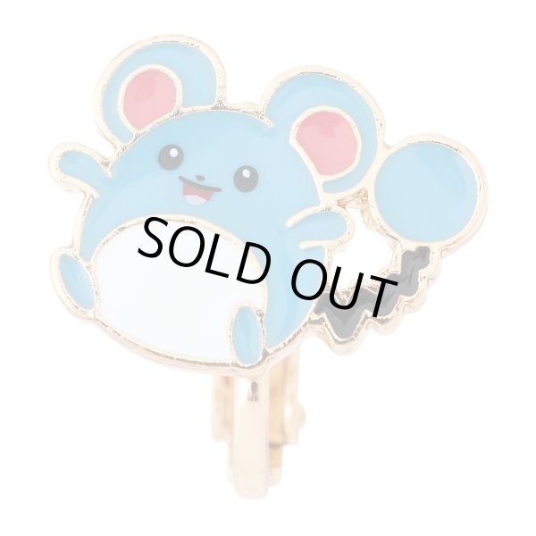 Photo1: Pokemon Center 2025 Pokemon Face Earrings - Clips Earrings ver. #35 Marill 1 pc (1)