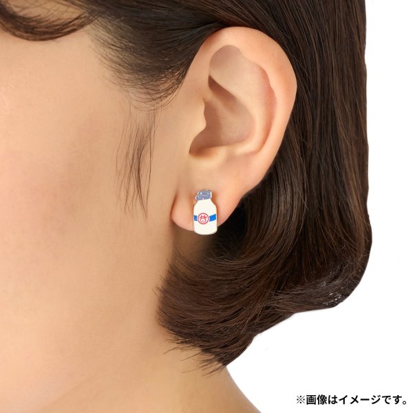 Photo3: Pokemon Center 2026 Pokemon Face Earrings - Pierced Earrings ver. #61 Moomoo Milk 1 pc (3)