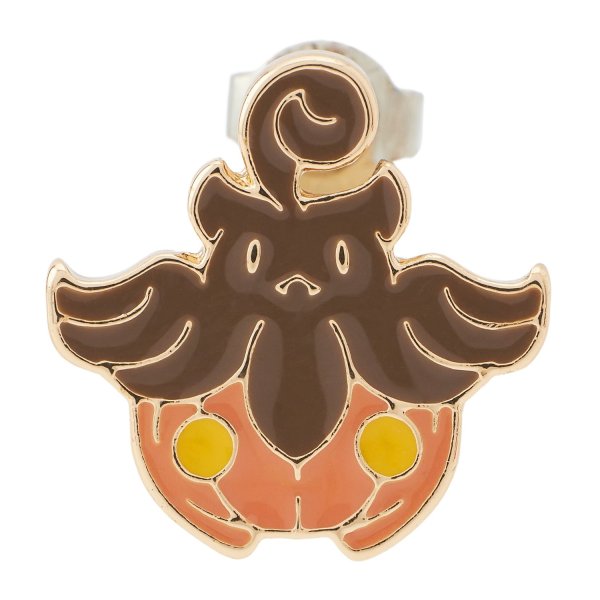 Photo1: Pokemon Center 2025 Pokemon Face Earrings - Pierced Earrings ver. #46 Pumpkaboo 1 pc (1)