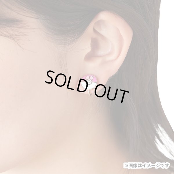 Photo3: Pokemon Center 2025 Pokemon Face Earrings - Clips Earrings ver. #48 Love Ball 1 pc (3)