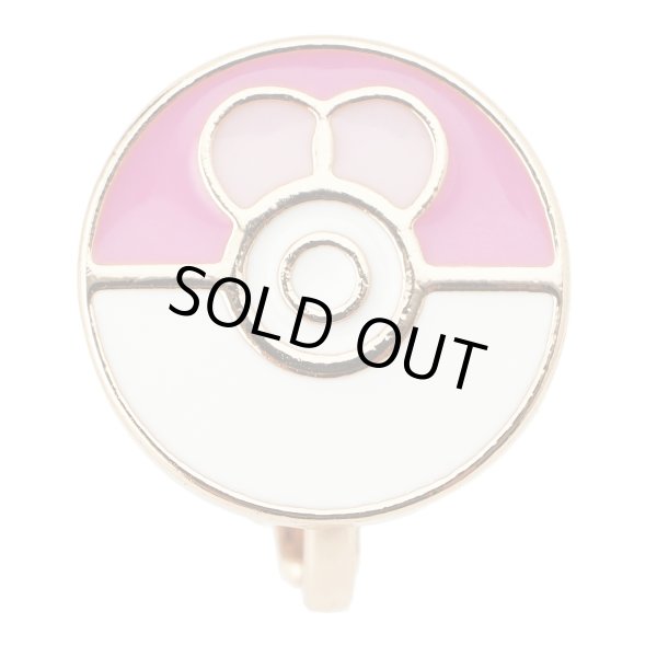 Photo1: Pokemon Center 2025 Pokemon Face Earrings - Clips Earrings ver. #48 Love Ball 1 pc (1)