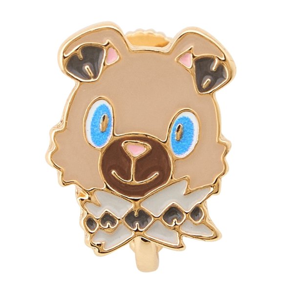 Photo1: Pokemon Center 2026 Pokemon Face Earrings - Clips Earrings ver. #54 Rockruff 1 pc (1)