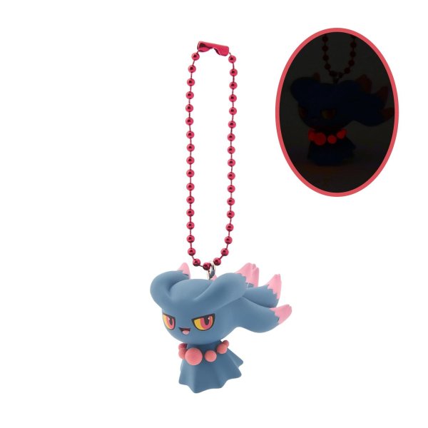 Photo1: Pokemon Center 2025 Glow in the dark Figure charm Key chain Misdreavus (1)