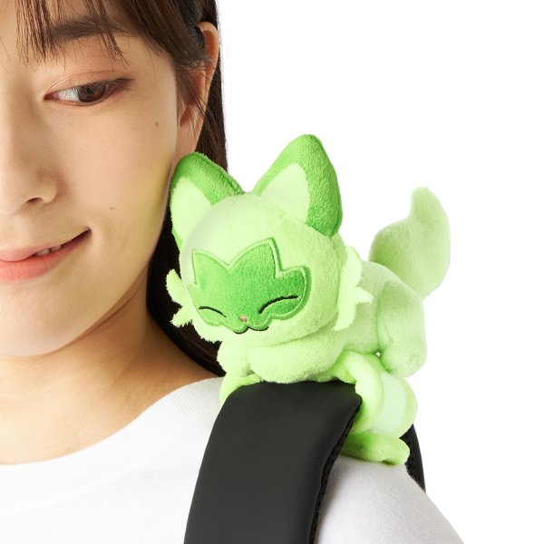 Photo4: Pokemon Center 2025 Shoulder Riding Mascot Plush Sprigatito (4)
