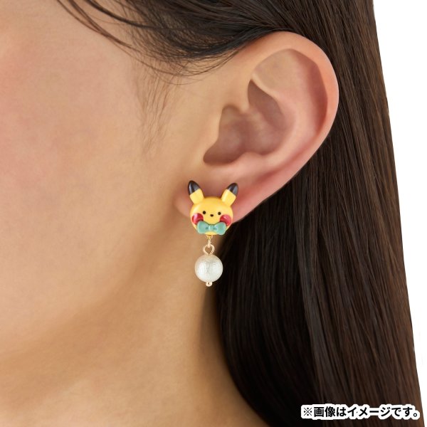 Photo4: Pokemon Center 2026 Preparing For Christmas Pikachu Pierced Earrings (4)