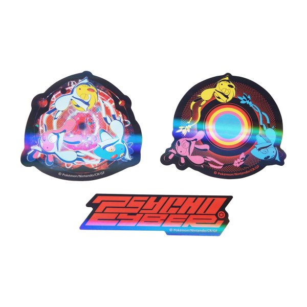 Photo2: Pokemon Center 2025 PSYCHO CYBER Sticker Sheet Uxie Mesprit Azelf (2)